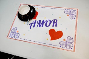 可水洗式「葡風」環保餐桌墊AMOR 款式