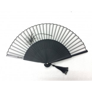 NO.555 特級頭青手繪水墨真絲扇   