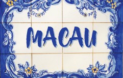 Card Sticker Blue Tiles “MACAU” Style