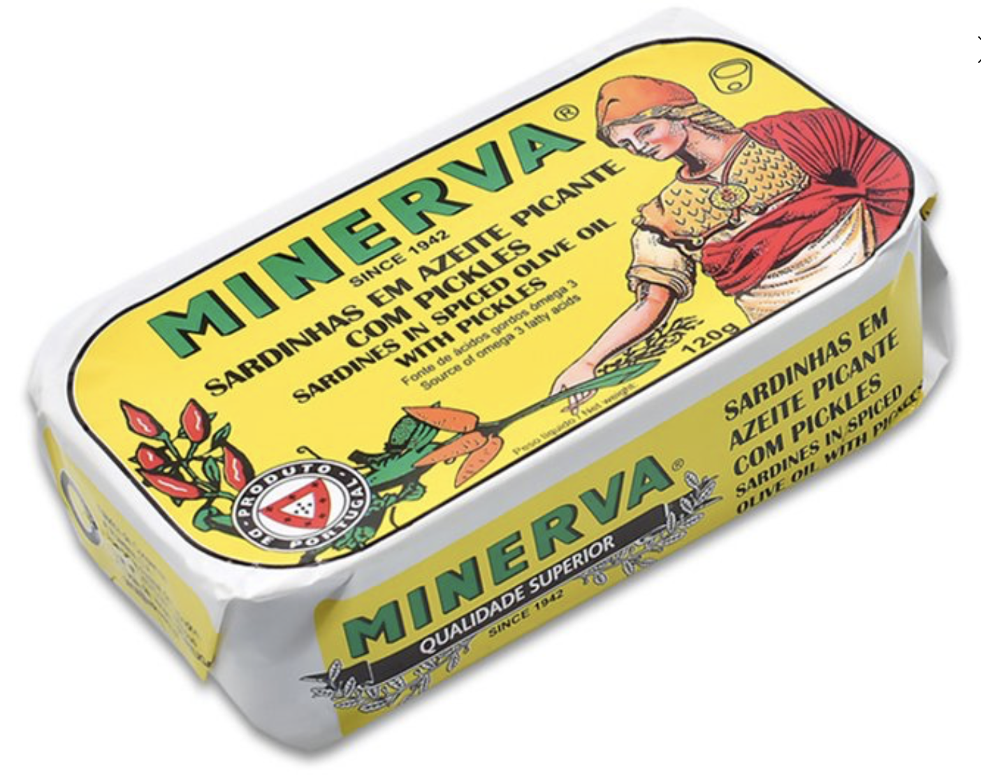 Minerva Spiced Sardines in Olive Oil with Pickles