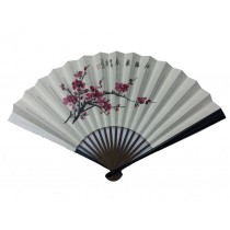 NO.525 Hand-painted folding silk fan (Large)