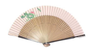 Lotus Silk Fan - Light Pink