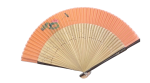 Lotus Silk Fan - Orange