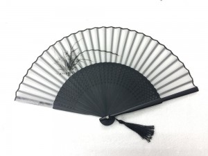 NO.555 Premium hand-painted real silk folding fan