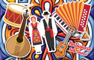 Card Sticker Portuguese Folk Dance Style