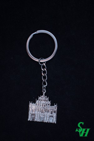 NO. 02010002 Metal Key Ring - Ruins of St. Paul's