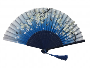 NO.556 Silk-cloth folding fans with a variety of colours and prints