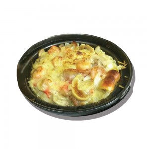 Baked Rice with Cheese and Seafood
