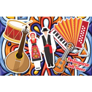 Card Sticker Portuguese Folk Dance Style