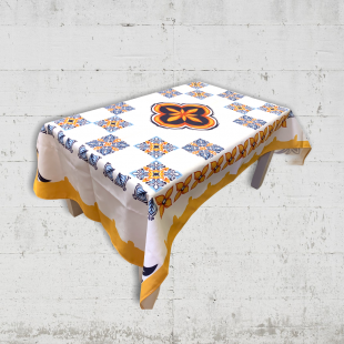 Portuguese Tiles Style Tablecloth